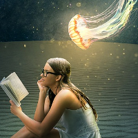 woman reading