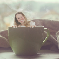 hot water tea cup